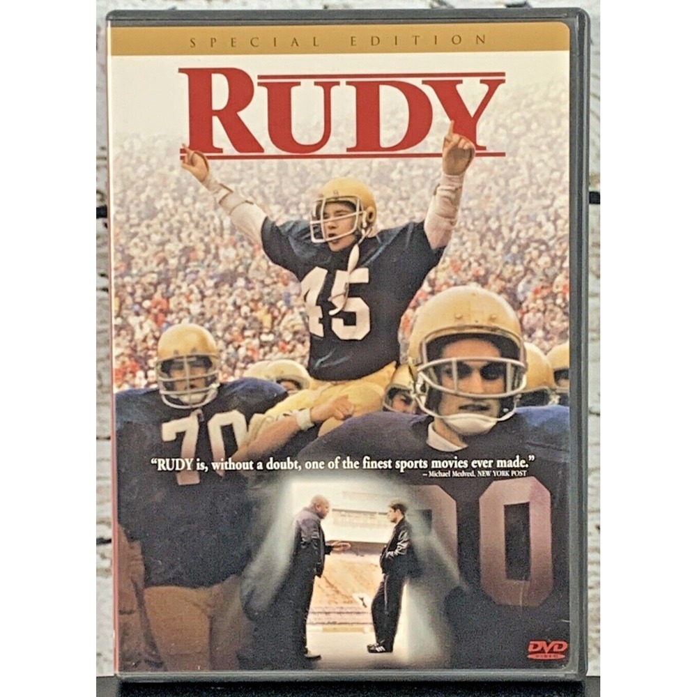 Rudy (DVD, 1993) Sean Astin, Jon Favreau, Ned Beatty, Greta Lind, Scott Benjamin